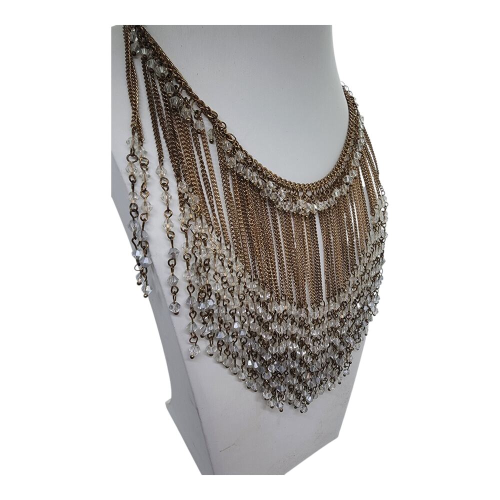Paparazzi Zi Collection /donnalee Beaded Big Necklace Gold Chain Crystal Movemen - Picture 4 of 13
